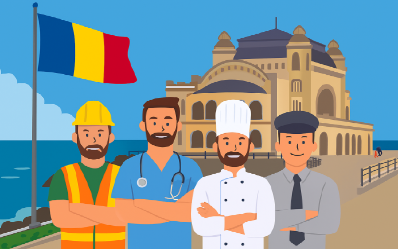 جاب آفر رومانی 2025 | پلی مطمئن برای زندگی در اروپا با بیمه، مالیات، اسکان رایگان توسط کارفرما