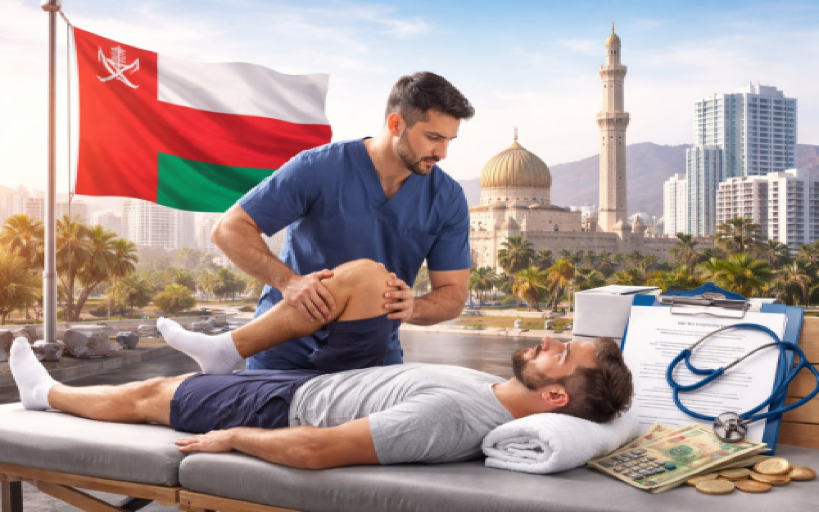 استخدام فیزیوتراپیست در عمان 2026 (حقوق تا ۱۲۰۰ ریال، معافیت مالیاتی و اسکان رایگان)